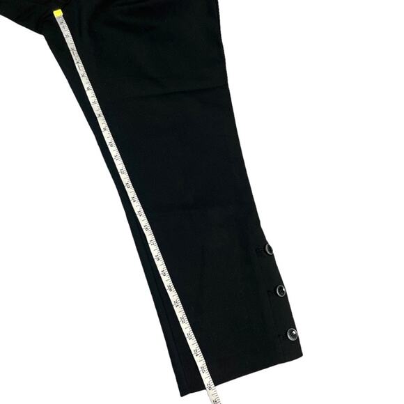 Ann Taylor Factory Pants Black Ankle Button Zip Fly Women's 8 Crop Trouser - Picture 6 of 11